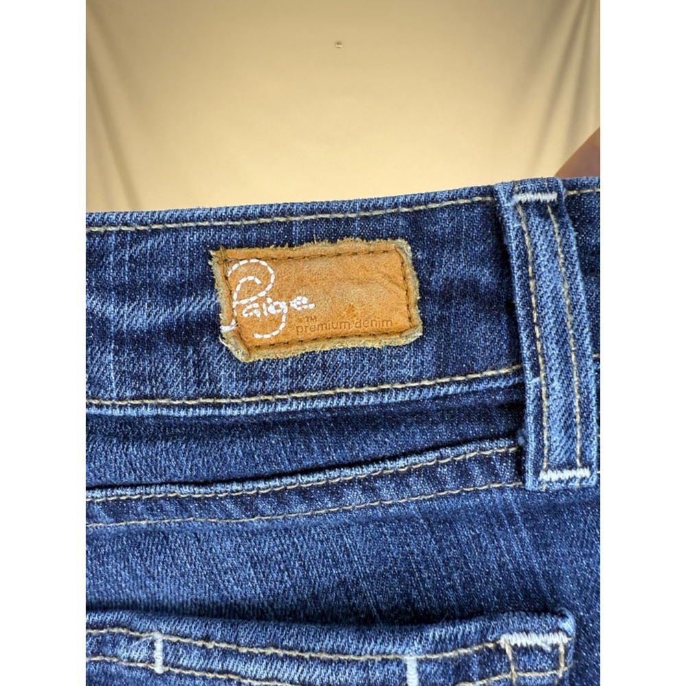 Women's Paige Skyline ankle peg slim fit Jeans Blue Size 31 - Picture 5 of 5